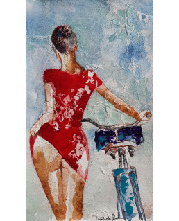woman in red