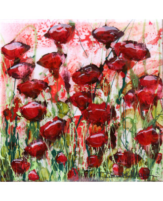 Poppies on ceramic II