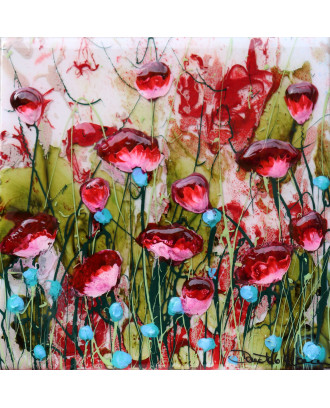 Poppies on ceramic IV